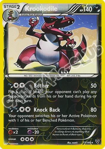 071 / 146 Krookodile rara foil reverse (EN) -NEAR MINT-