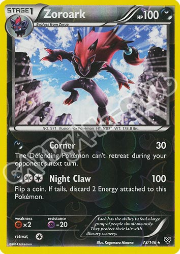 073 / 146 Zoroark rara foil reverse (EN) -NEAR MINT-