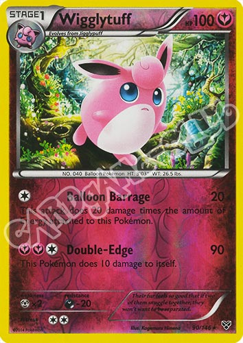 090 / 146 Wigglytuff rara foil reverse (EN) -NEAR MINT-