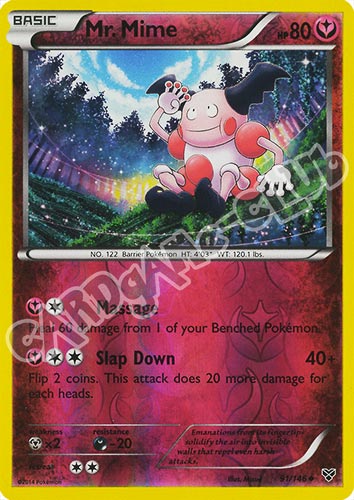 091 / 146 Mr. Mime non comune foil reverse (EN) -NEAR MINT-
