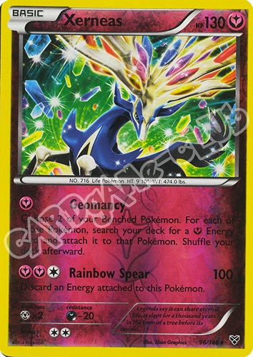 096 / 146 Xerneas rara foil reverse (EN) -NEAR MINT-