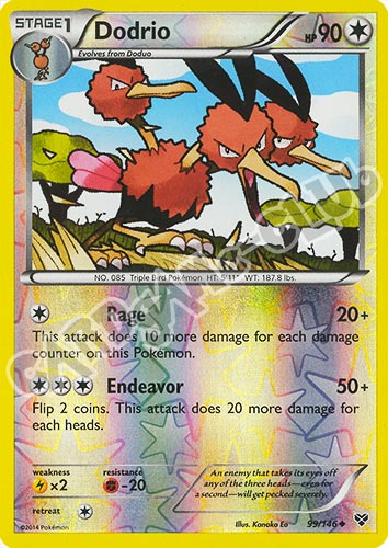 099 / 146 Dodrio non comune foil reverse (EN) -NEAR MINT-