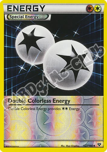 130 / 146 Double Colorless Energy non comune foil reverse (EN) -NEAR MINT-