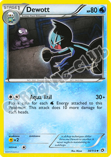 038 / 113 Dewott non comune normale (EN) -NEAR MINT-