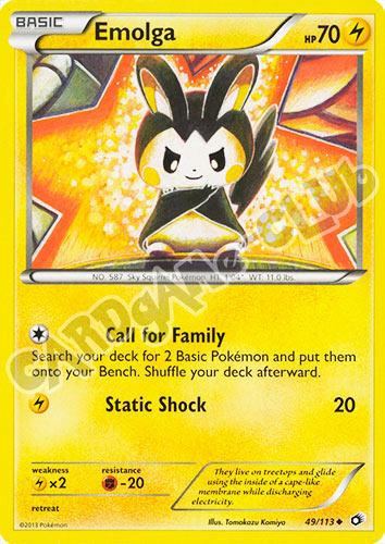 049 / 113 Emolga non comune normale (EN) -NEAR MINT-