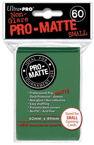 Proteggi carte mini pacchetto da 60 bustine 62mm x 89mm Pro-Matte Non-Glare Green