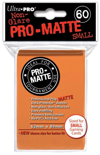 Proteggi carte mini pacchetto da 60 bustine 62mm x 89mm Pro-Matte Non-Glare Orange