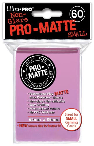 Proteggi carte mini pacchetto da 60 bustine 62mm x 89mm Pro-Matte Non-Glare Pink