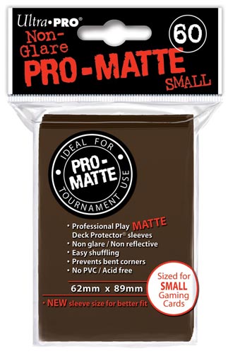 Proteggi carte mini pacchetto da 60 bustine 62mm x 89mm Pro-Matte Non-Glare Brown