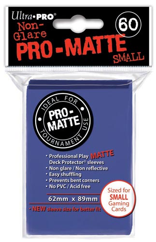 Proteggi carte mini pacchetto da 60 bustine 62mm x 89mm Pro-Matte Non-Glare Blue