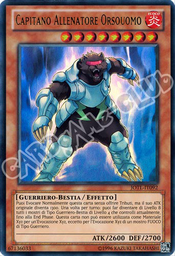 JOTL-IT092 Capitano Allenatore Orsouomo ultra rara unlimited (IT) -NEAR MINT-