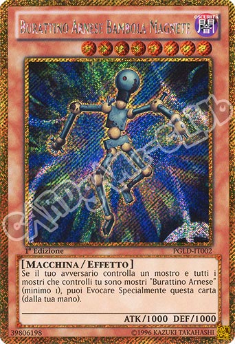 PGLD-IT002 Burattino Arnese Bambola Magnete rara segreta oro 1a edizione (IT) -NEAR MINT-