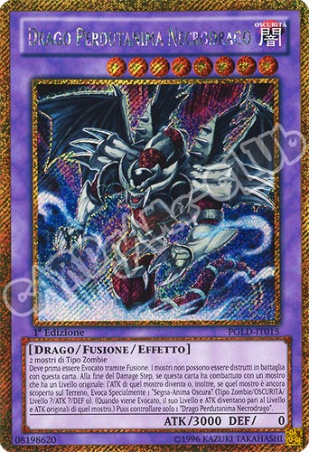 PGLD-IT015 Drago Perdutanima Necrodrago rara segreta oro 1a edizione (IT) -NEAR MINT-