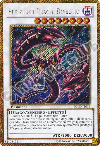 PGLD-IT016 Beelze dei Draghi Diabolici rara segreta oro 1a edizione (IT) -NEAR MINT-