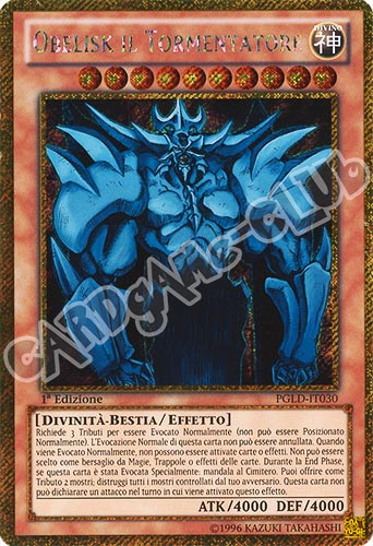 PGLD-IT030 Obelisk il Tormentatore rara segreta oro 1a edizione (IT) -NEAR MINT-