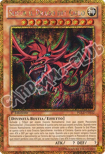 PGLD-IT032 Slifer il Drago del Cielo rara segreta oro 1a edizione (IT) -NEAR MINT-
