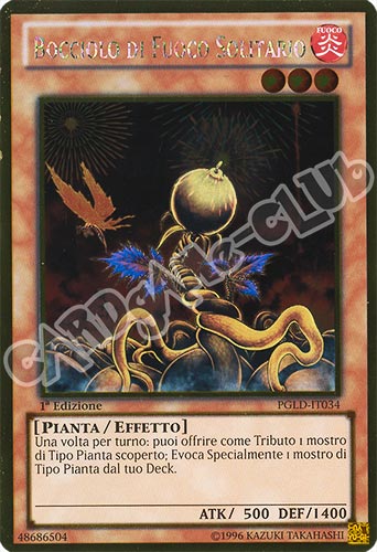 PGLD-IT034 Bocciolo di Fuoco Solitario rara oro 1a edizione (IT) -NEAR MINT-
