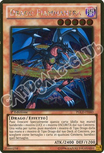 PGLD-IT040 Drago Fiammanera rara oro 1a edizione (IT)  -GOOD-