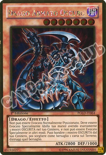 PGLD-IT064 Drago Armato Oscuro rara oro 1a edizione (IT) -NEAR MINT-