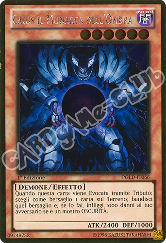 PGLD-IT066 Caius il Monarca dell'Ombra rara oro 1a edizione (IT) -NEAR MINT-