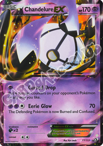 077 / 113 Chandelure EX rara ex foil (EN) -NEAR MINT-