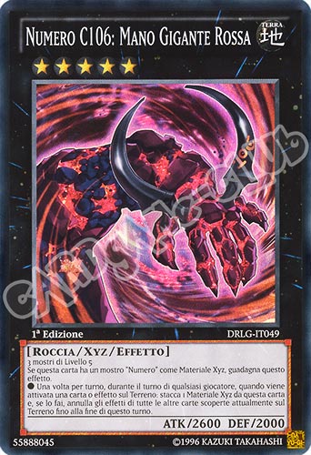 DRLG-IT049 Numero C106: Mano Gigante Rossa super rara 1a edizione (IT) -PLAYED-