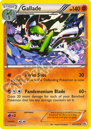 081 / 113 Gallade rara normale (EN) -NEAR MINT-
