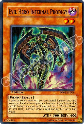 DP06-EN008 Evil Hero Infernal Prodigy super rara 1a Edizione (EN) -NEAR MINT-