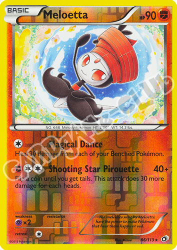 086 / 113 Meloetta rara foil reverse (EN) -NEAR MINT-