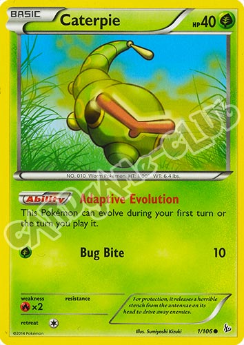 001 / 106 Caterpie comune (EN) -NEAR MINT-