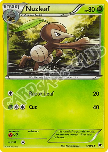 006 / 106 Nuzleaf non comune (EN) -NEAR MINT-