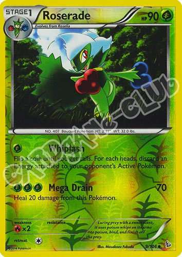 009 / 106 Roserade non comune foil reverse (EN) -NEAR MINT-