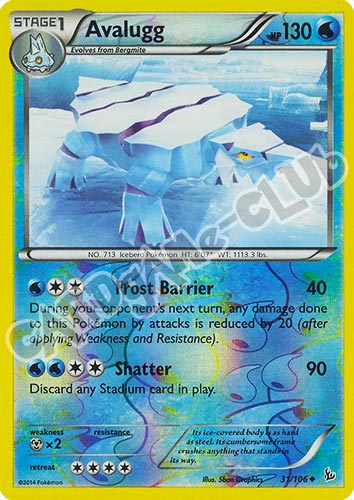 031 / 106 Avalugg non comune foil reverse (EN) -NEAR MINT-