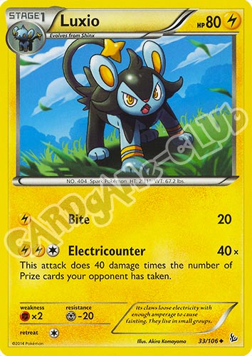 033 / 106 Luxio non comune (EN) -NEAR MINT-