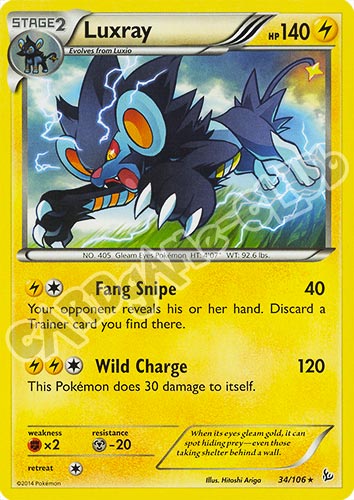 034 / 106 Luxray rara (EN) -NEAR MINT-