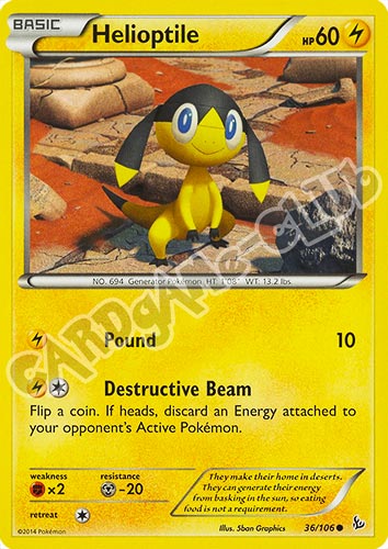 036 / 106 Helioptile comune (EN) -NEAR MINT-