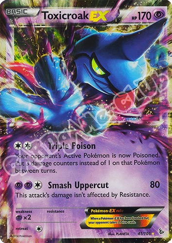 041 / 106 Toxicroak EX rara ex foil (EN) -NEAR MINT-
