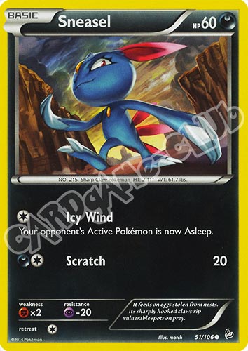 051 / 106 Sneasel comune (EN) -NEAR MINT-
