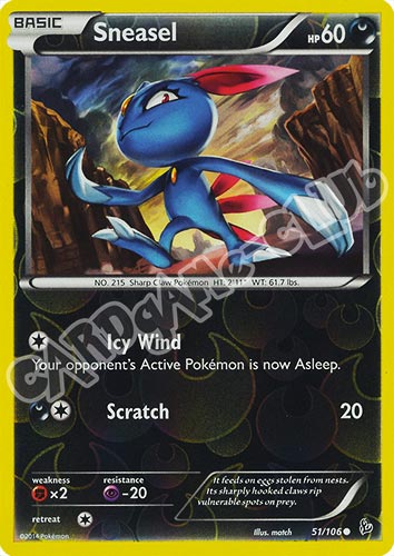 051 / 106 Sneasel comune foil reverse (EN) -NEAR MINT-