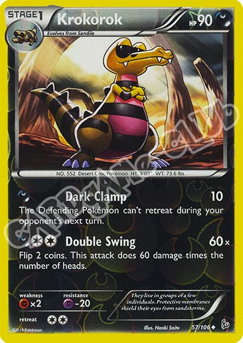 057 / 106 Krokorok non comune foil reverse (EN) -NEAR MINT-