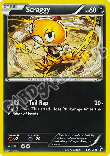 058 / 106 Scraggy comune (EN) -NEAR MINT-