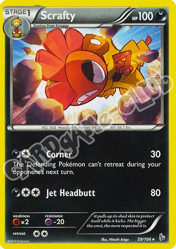 059 / 106 Scrafty rara (EN) -NEAR MINT-