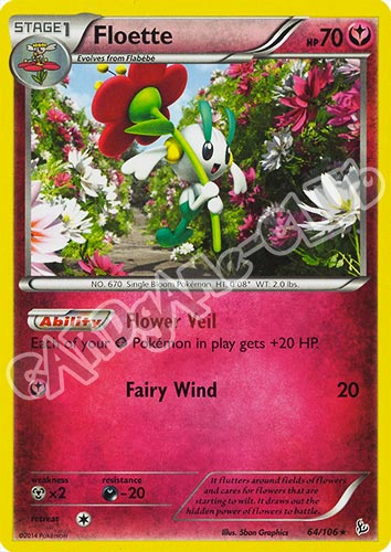064 / 106 Floette rara (EN) -NEAR MINT-