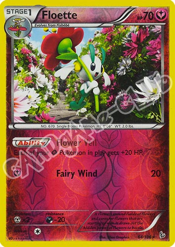 064 / 106 Floette rara foil reverse (EN) -NEAR MINT-