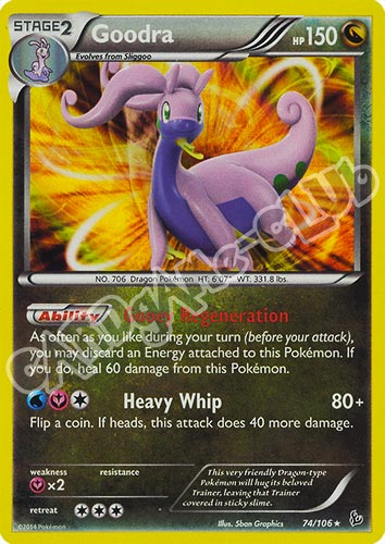 074 / 106 Goodra rara foil (EN) -NEAR MINT-