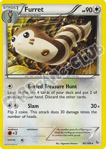 082 / 106 Furret rara (EN) -NEAR MINT-