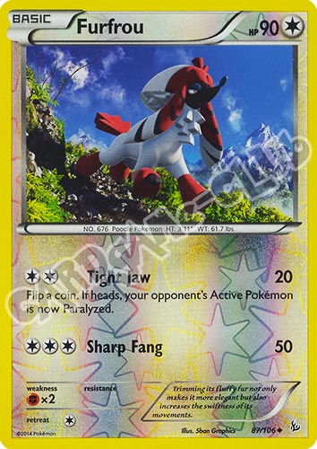 087 / 106 Furfrou non comune foil reverse (EN) -NEAR MINT-