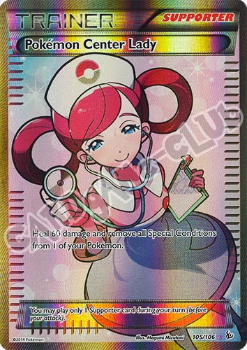 105 / 106 Pokemon Center Lady rara segreta foil (EN) -NEAR MINT-