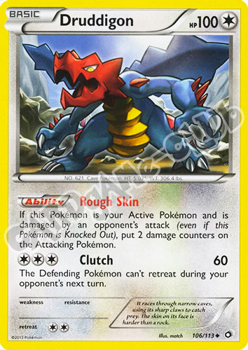 106 / 113 Druddigon non comune normale (EN) -NEAR MINT-