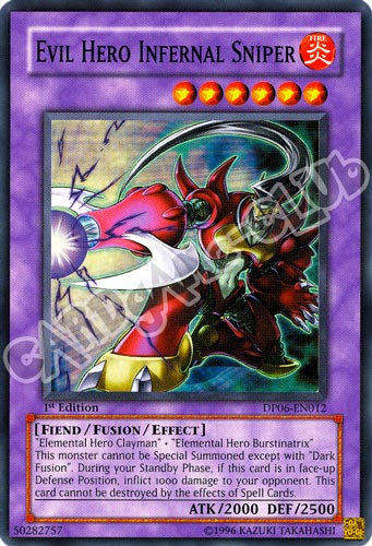 DP06-EN012 Evil Hero Infernal Sniper super rara 1a Edizione (EN) -NEAR MINT-
